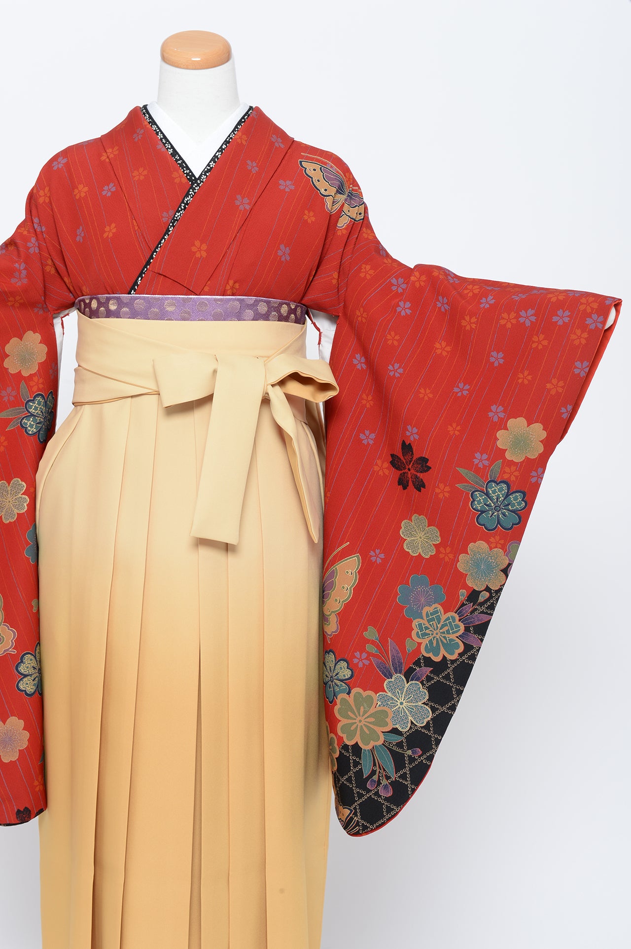 卒業袴のレンタル衣装 商品詳細ページ【古典、個性的】【卒業袴195-h117】