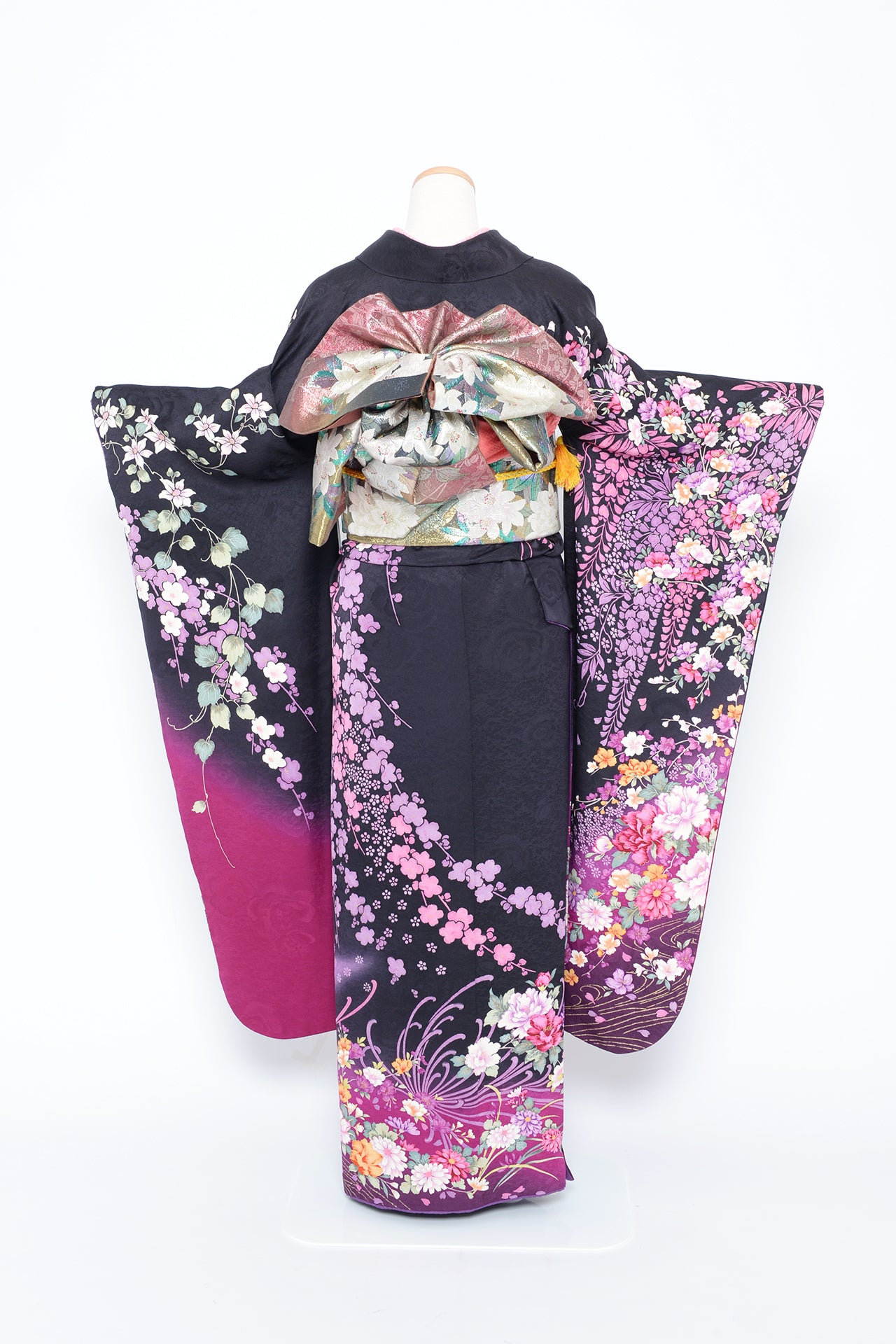 aminaseリーナベル　コスチューム　振袖　明るい紫 Disney リーナベル 着物 着せ替え コスチューム ケープ&草履付