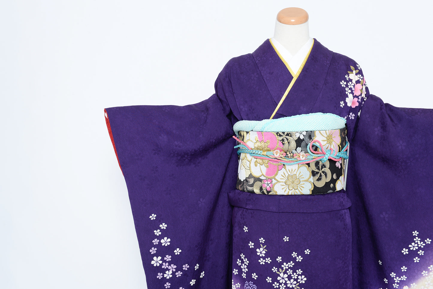 成人式の振袖レンタル衣装 商品詳細ページ 【紫】【振袖f051】